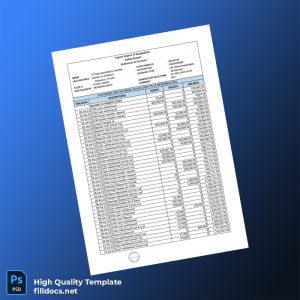 Bangladesh EXIM Bank Statement Template in Word and PDF formats