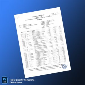 Bangladesh SIBL Bank Statement Template in Word and PDF formats