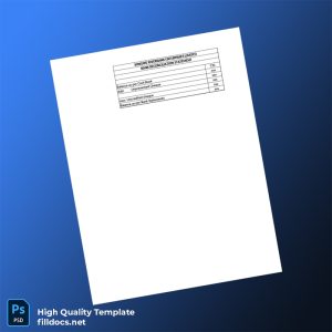 Bank Reconciliation Statement Template in Word and PDF formats