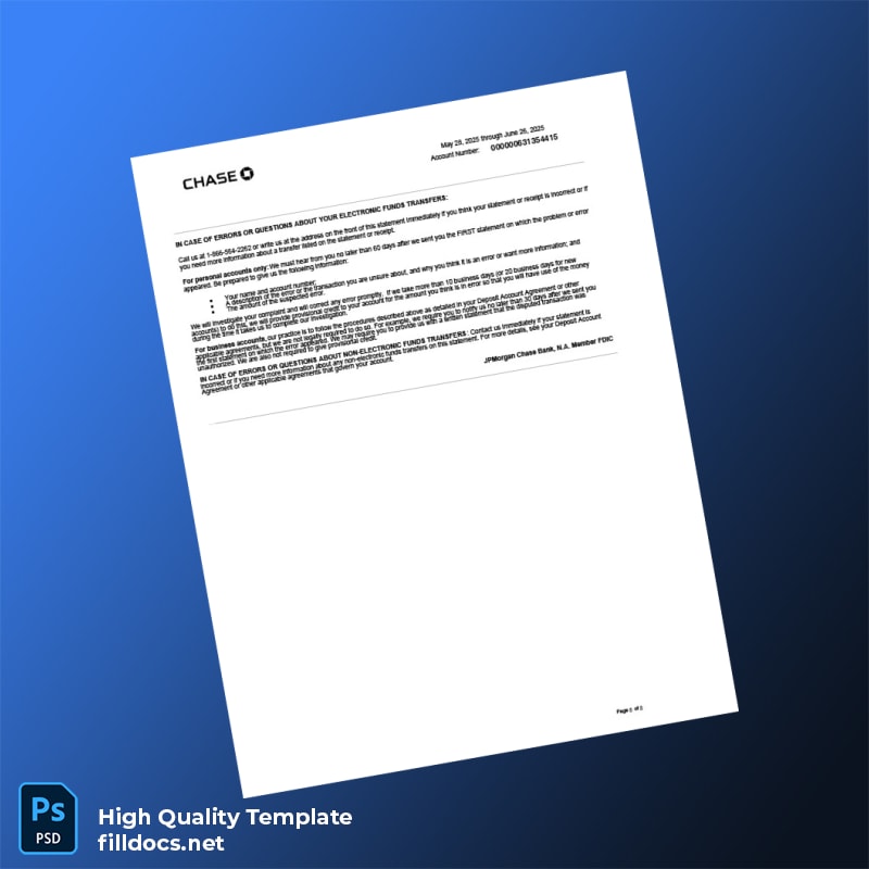 Bank Statement 3 Template in Word and PDF formats page 8