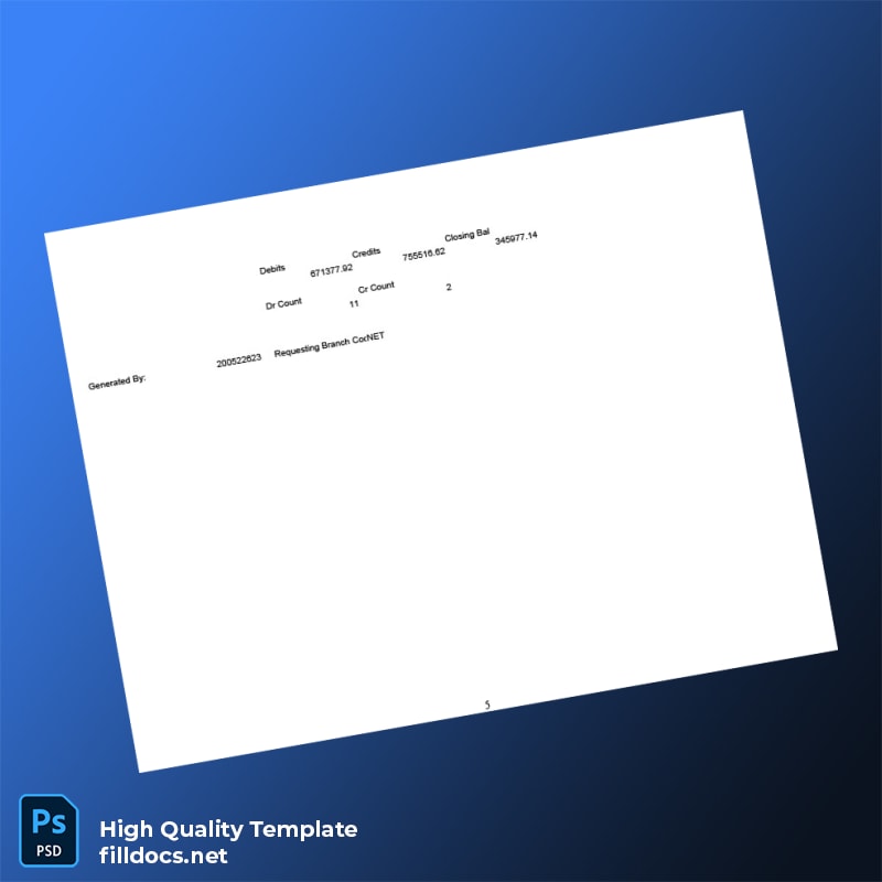 Bank Statement August-Imp Template in Word and PDF formats page 5