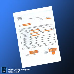 Bank Statement Sample - B Template in Word and PDF formats