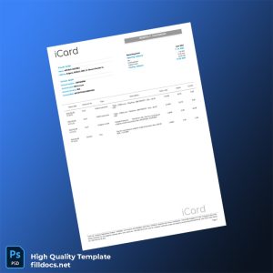 Bulgaria iCard Bank Statement Template in Word and PDF formats