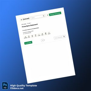 Country_ Bank_Issuer_ Document Type_ Prime Bank Statement Editable Prime Bank Statement Template in Word and PDF formats