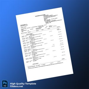 India Government Of Tamilnadu Bank Statement Template in Word and PDF formats