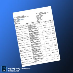 India ICICI Bank Account Statement Template in Word and PDF formats