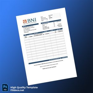 Indonesia Bank Statement Template in Word and PDF formats