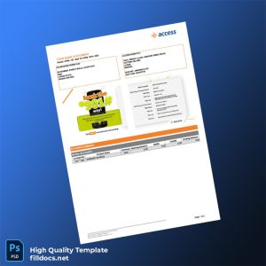 Nigeria Access Bank Statement Template in Word and PDF formats