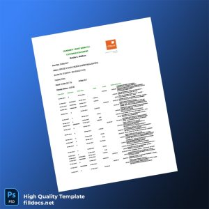 Nigeria Guaranty Trust Bank Bank Statement Template in Word and PDF formats