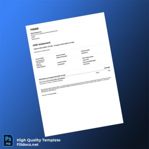 UK Wise Payments Statement Template in Word and PDF formats