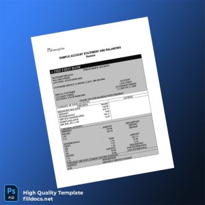 USA First Bank Sample Account Statement Template in Word and PDF formats