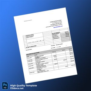 USA Sutton Bank Statement Template in Word and PDF formats