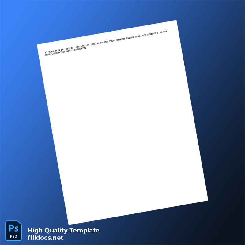 USA TCF Bank Statement Template in Word and PDF formats page 2