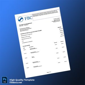 USA Varo Bank Statement Template in Word and PDF formats